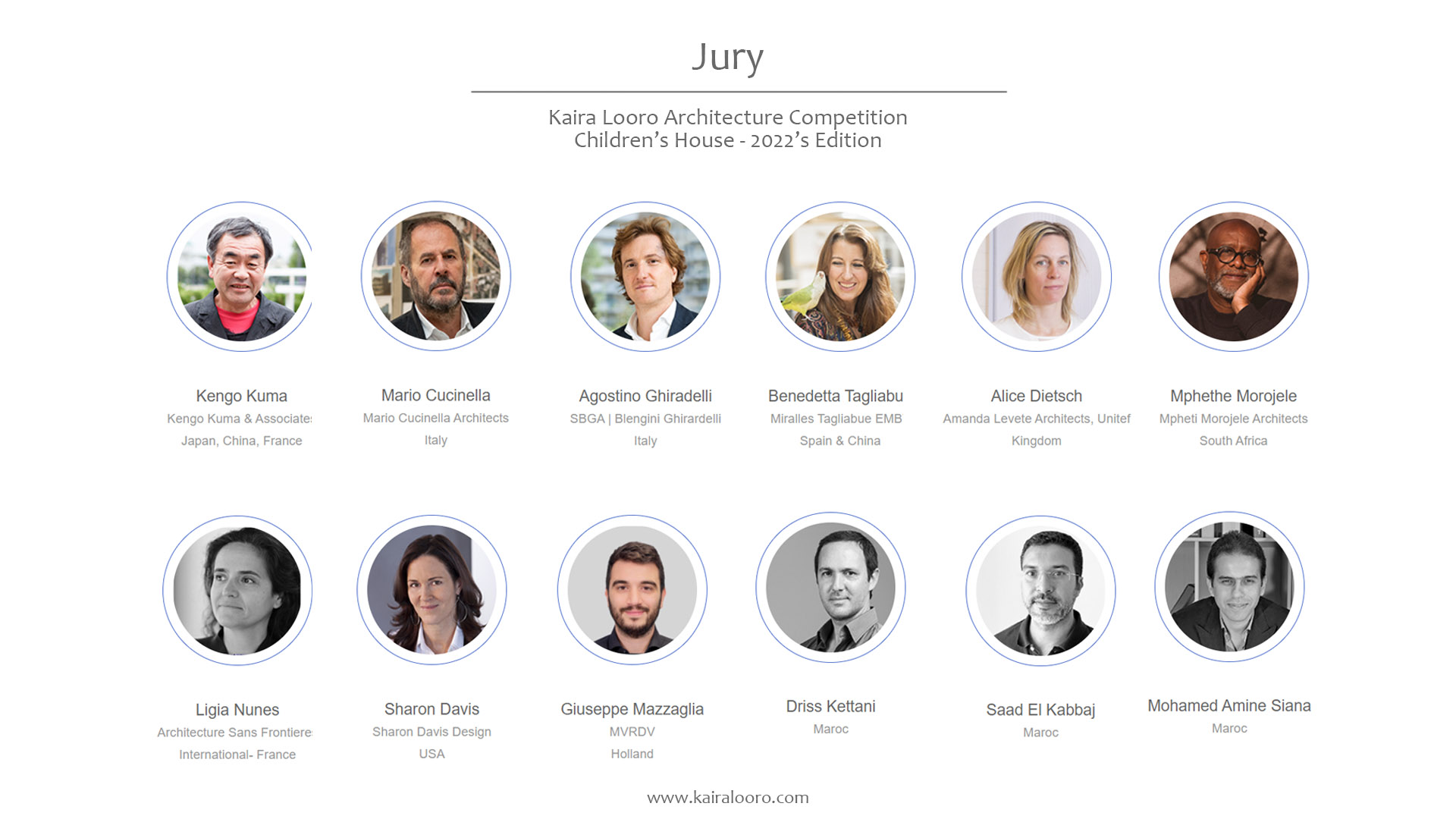 jury of kaira looro architecture competition 2021
